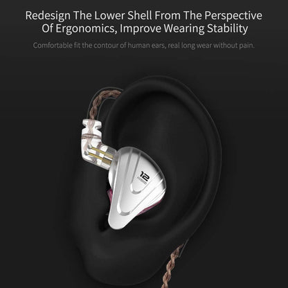 KZ ZSX 5BA+1DD 6 Driver Hybrid In-Ear Hifi Earphones with Zinc Alloy Faceplate, 0.75Mm 2 Pin Detachable Cable for Audiophile Musician (With Mic, Black)