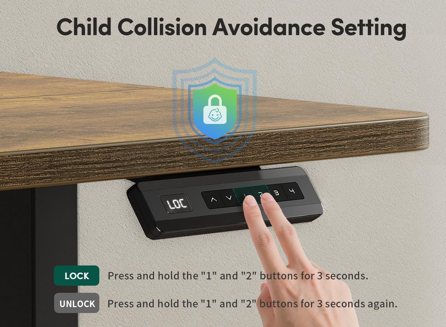 Height Adjustable Electric Standing Desk with Double Drawer, 48 X 24 Inch Stand up Table with Storage Shelf, Sit Stand Desk with Splice Board, Black Frame/Black Top
