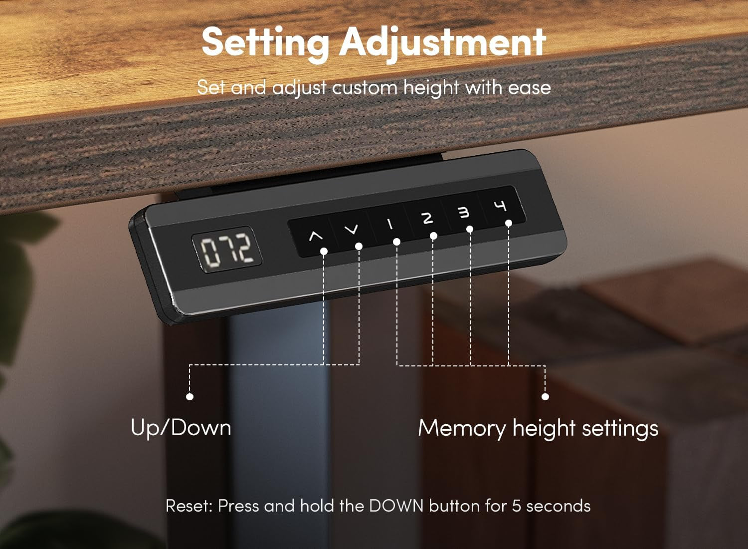 Height Adjustable Electric Standing Desk with Double Drawer, 48 X 24 Inch Stand up Table with Storage Shelf, Sit Stand Desk with Splice Board, Black Frame/Black Top